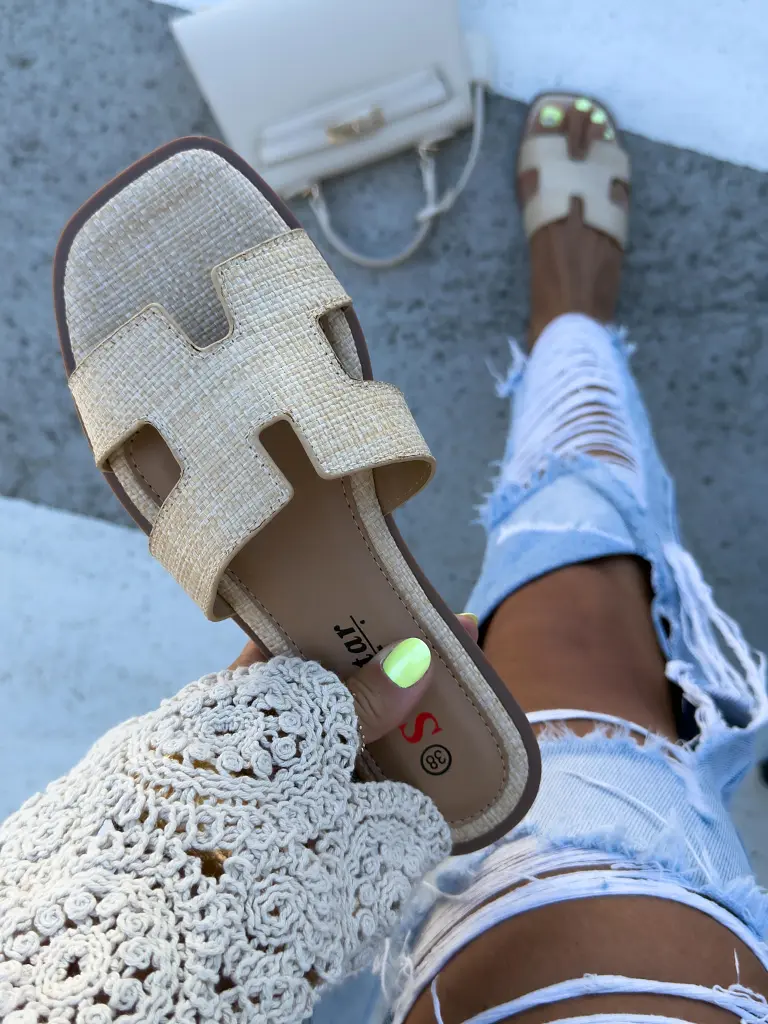 Béžové dámske šľapky MEREDITH