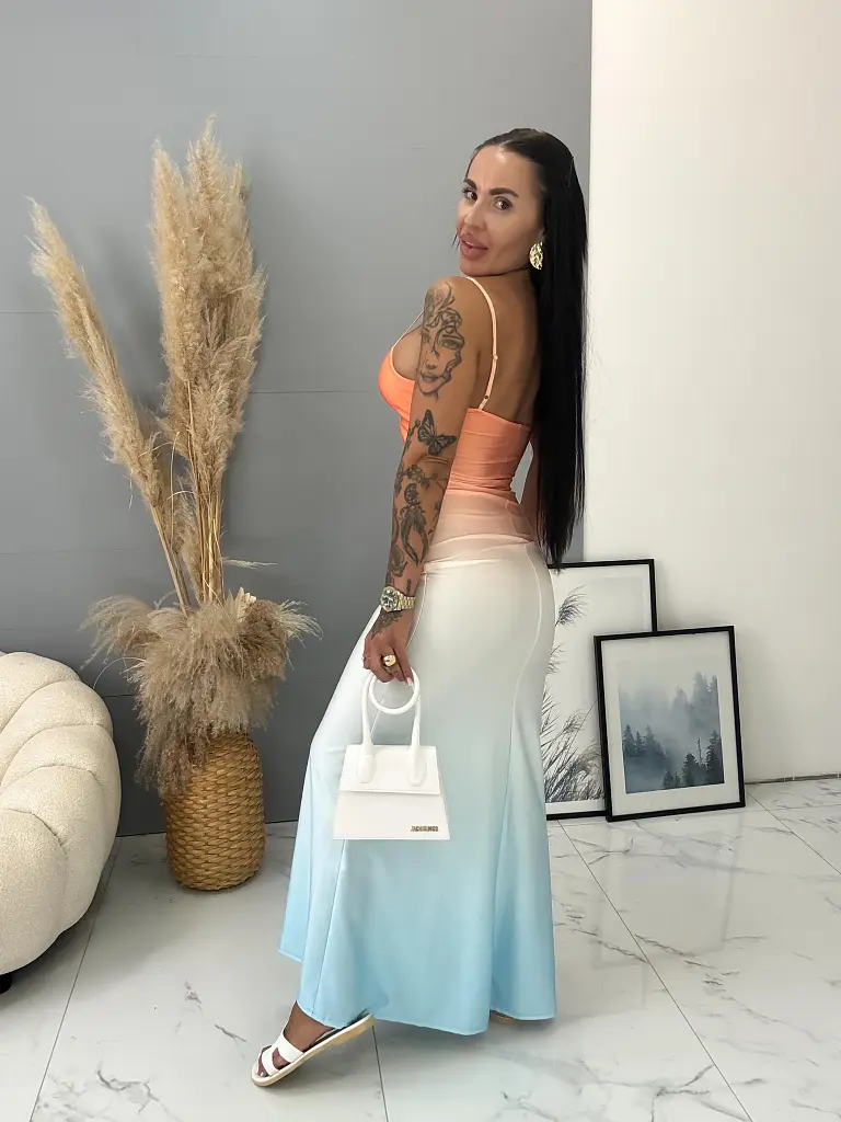 Dlhé šaty na ramienka ZAREEN - next