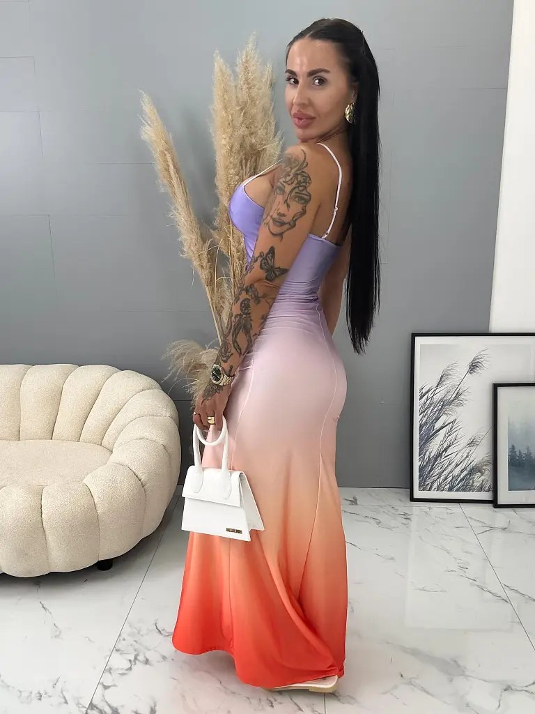 Dlhé šaty na ramienka ZAREEN - next