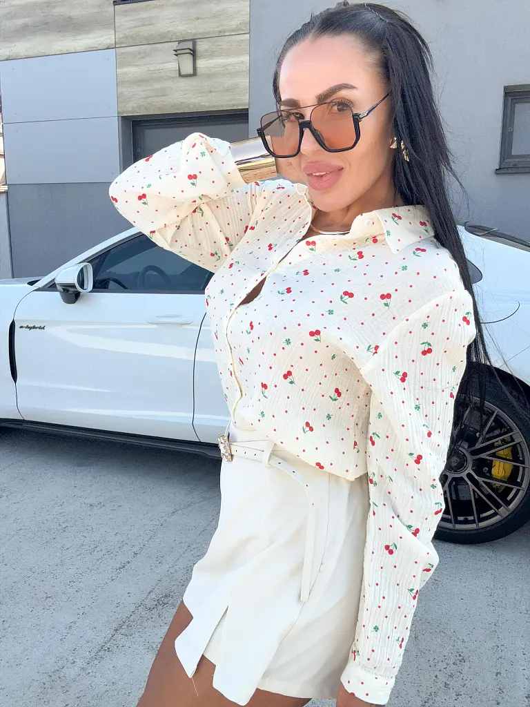 Dámska mušelínová blúzka s čerešničkami SHURI - next