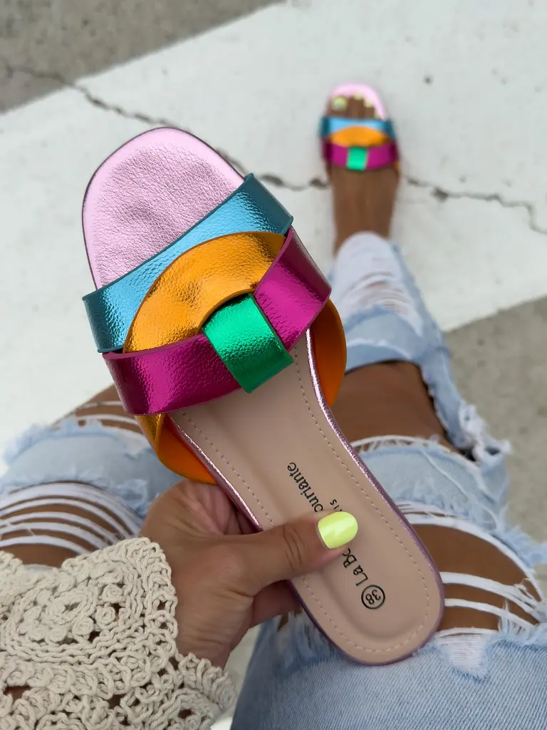 Farebné dámske šľapky EMELDA