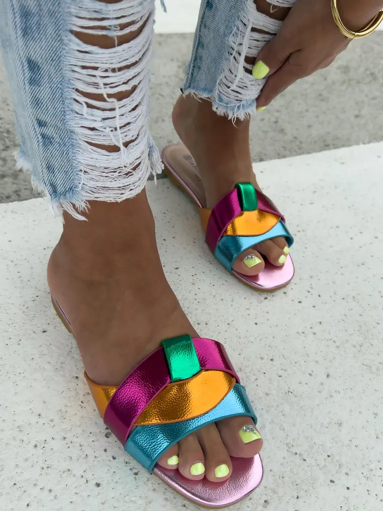 Farebné dámske šľapky EMELDA- - next