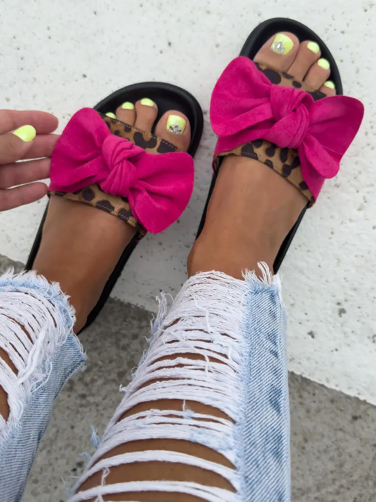 Dámske šľapky s mašľou CARIMA