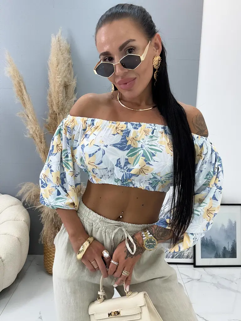 Kvetovaný crop-top TESSA - next
