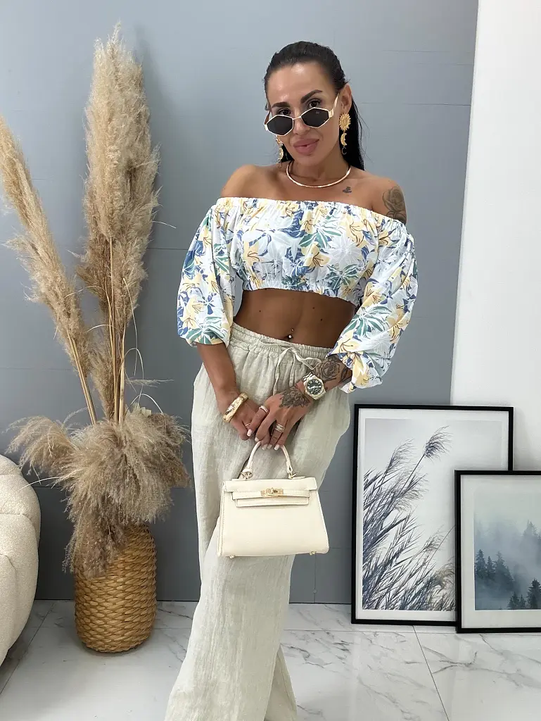 Kvetovaný crop-top TESSA