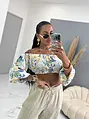 Kvetovaný crop-top TESSA