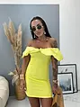 Elastické žlté minišaty DYLEN
