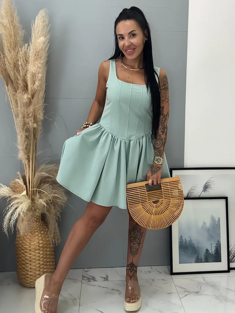 Zelené dámske minišaty STEPHANY - next