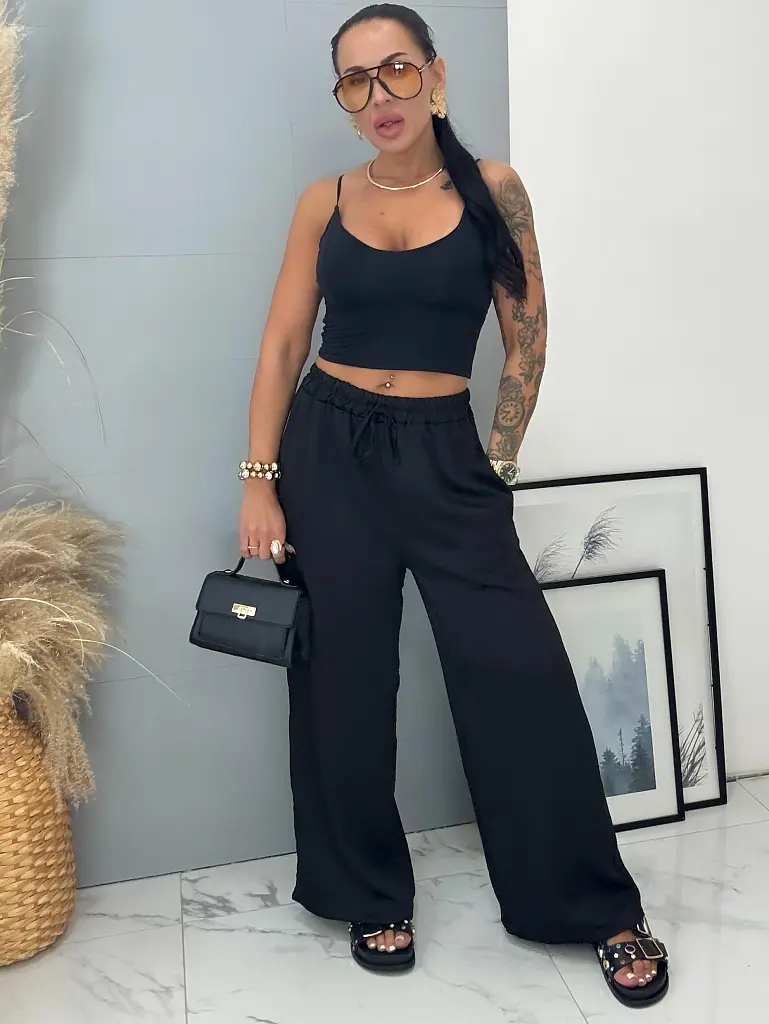 Hodvábne nohavice s gumeným pásom ALANI