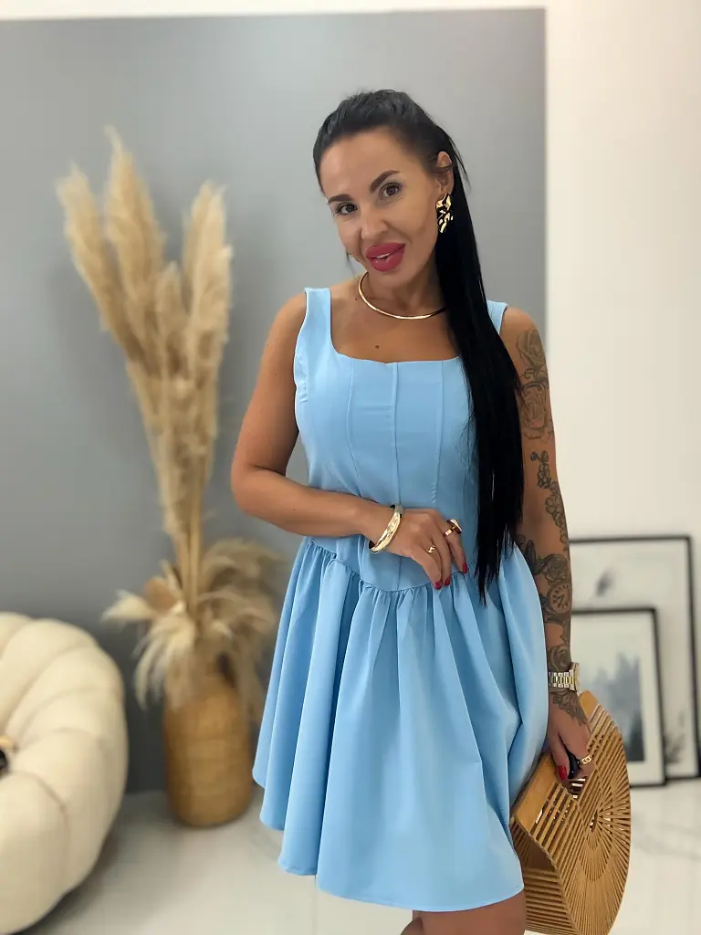 Modré dámske minišaty STEPHANY