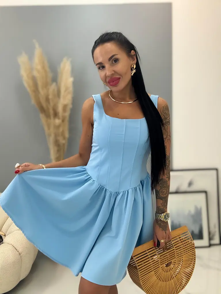 Modré dámske minišaty STEPHANY - next