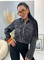 Denim bomber kabát GAMORA+