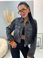 Denim bomber kabát GAMORA+
