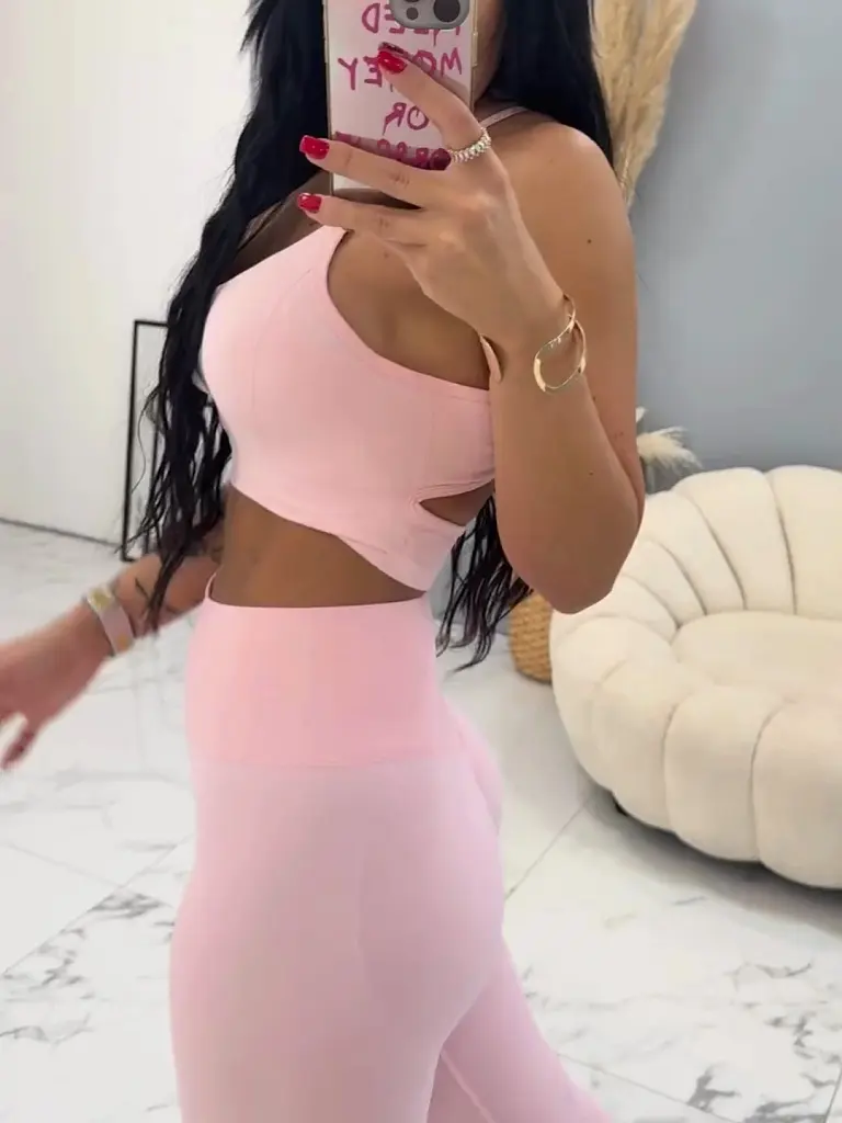 Baby pink elastické legíny+ - next