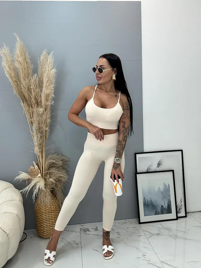 Béžový športový crop-top+ - next