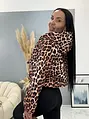 Prechodný leopardí bomber kabát PATTY+