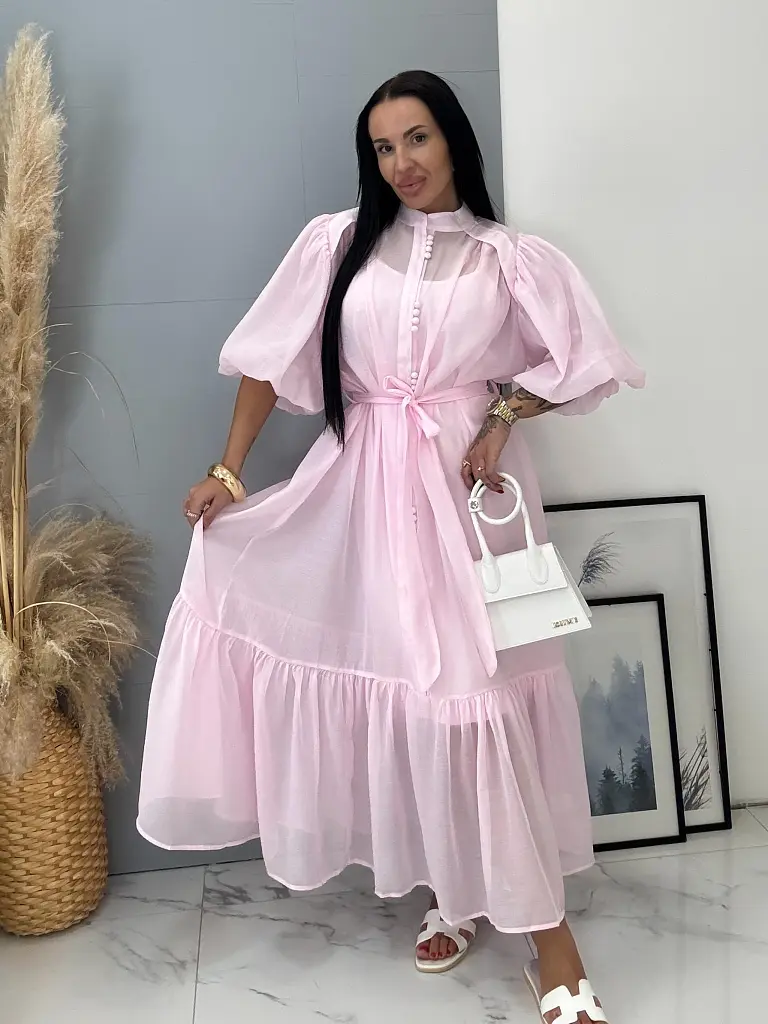 Lyocellové šaty s opaskom BERENICE