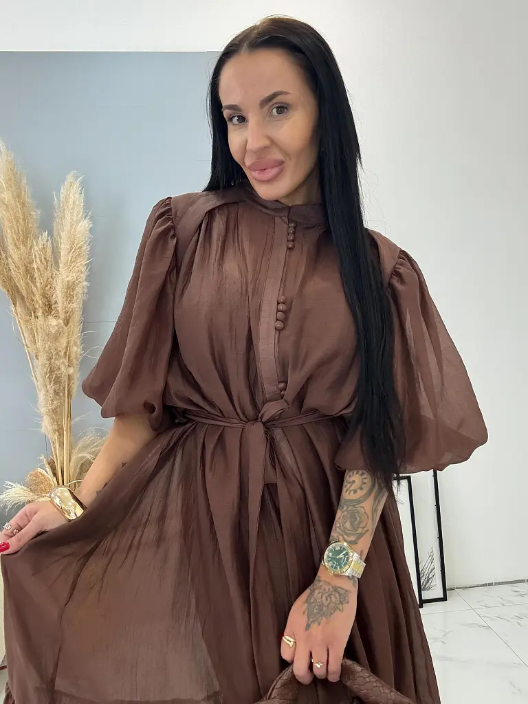 Lyocellové šaty s opaskom BERENICE - next