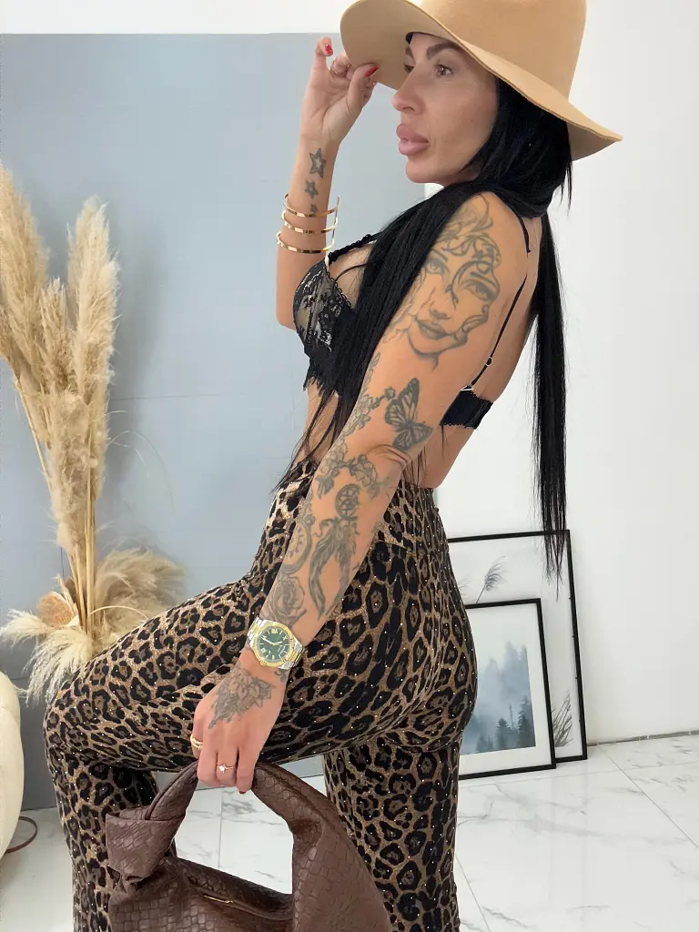 Zvonové legíny s kamienkami LEO - next