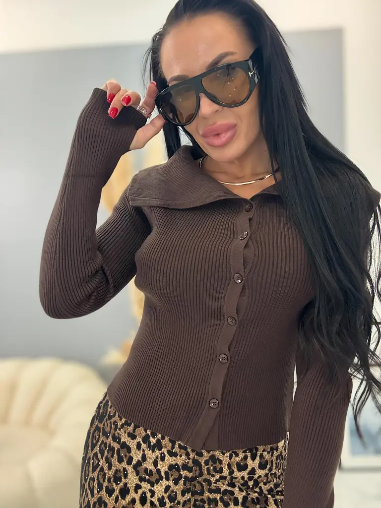 Rebrovaný kardigán SELENA - next