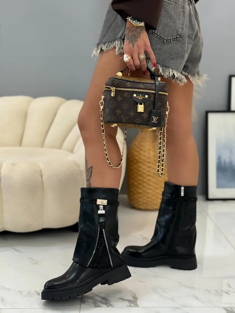 Dámske čižmy zdobené kamienkami ADIRA+ - next