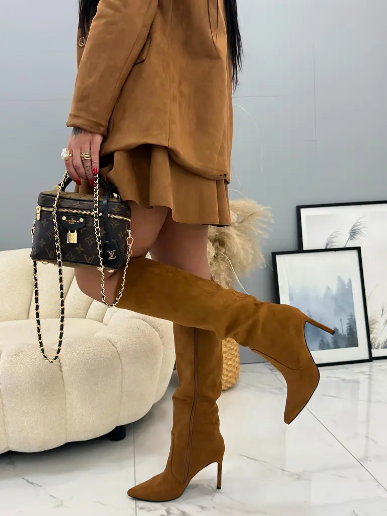 Semišové vysoké čižmy CHRISTA - next