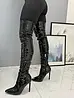 Lakované čižmy nad kolená DALIDA-
