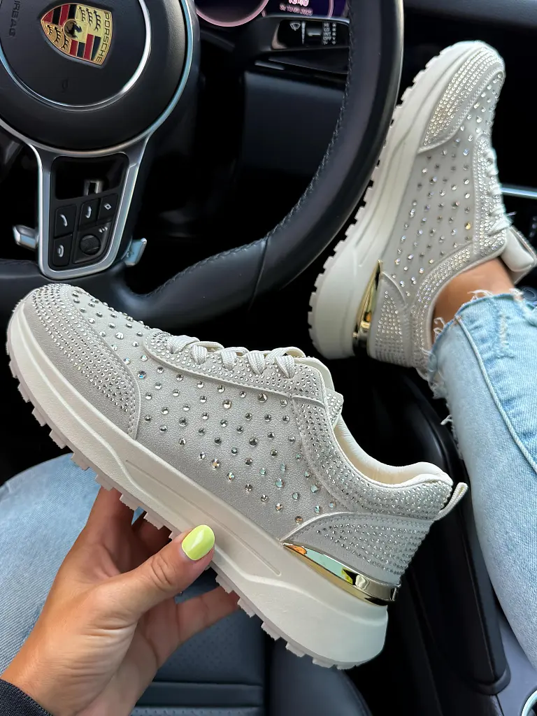 Platformové tenisky zdobené kamienkami MAISIE-