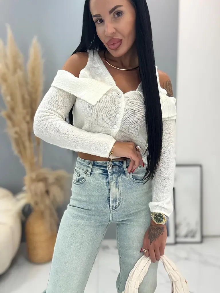 Pletený crop top JANNE