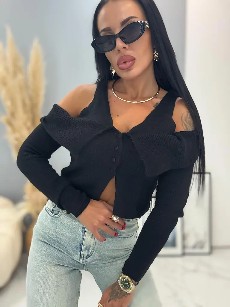 Pletený crop top JANNE - next