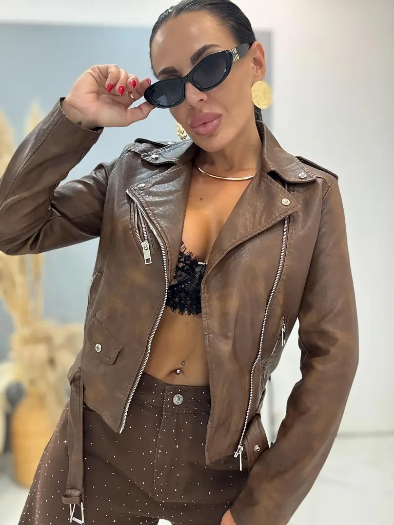 Koženková bunda DINA - next