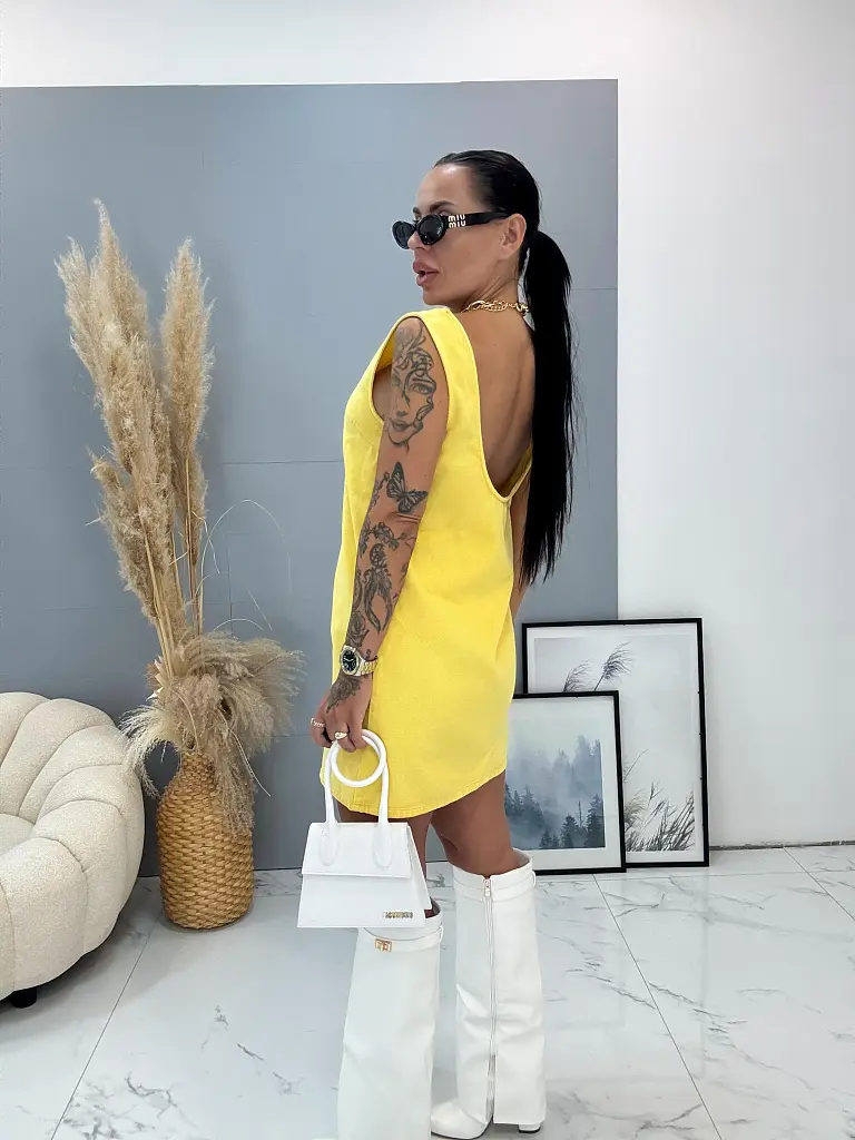 Premium denim šaty s vreckami MELAINA - next