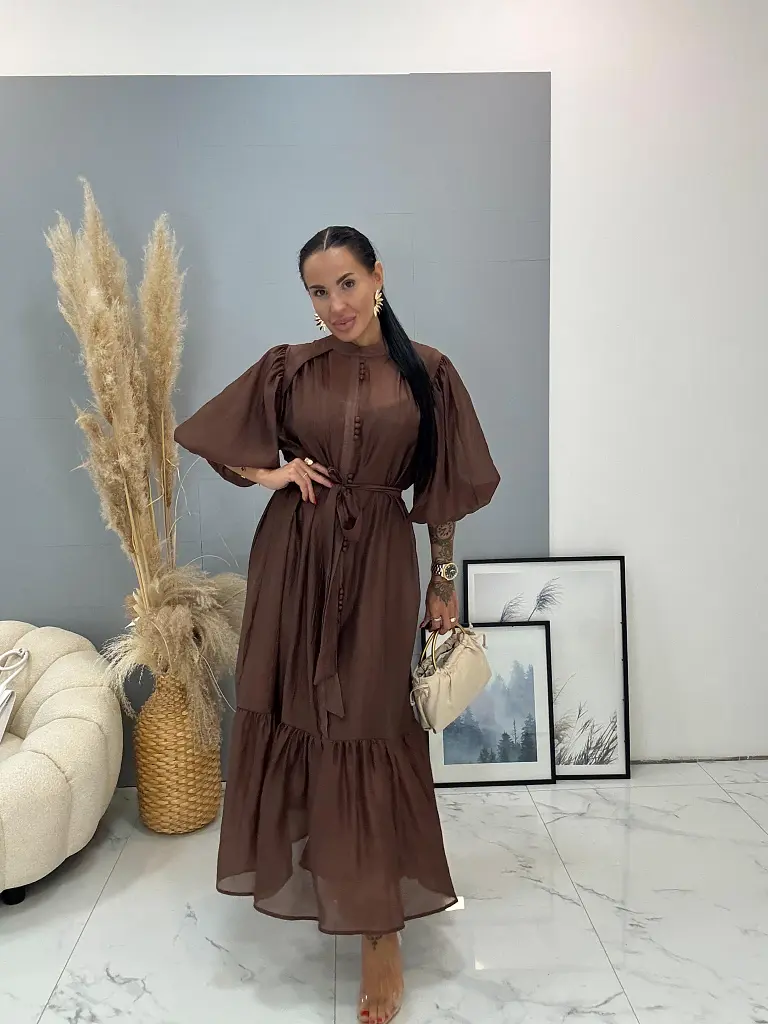 Lyocellové šaty s opaskom BERENICE