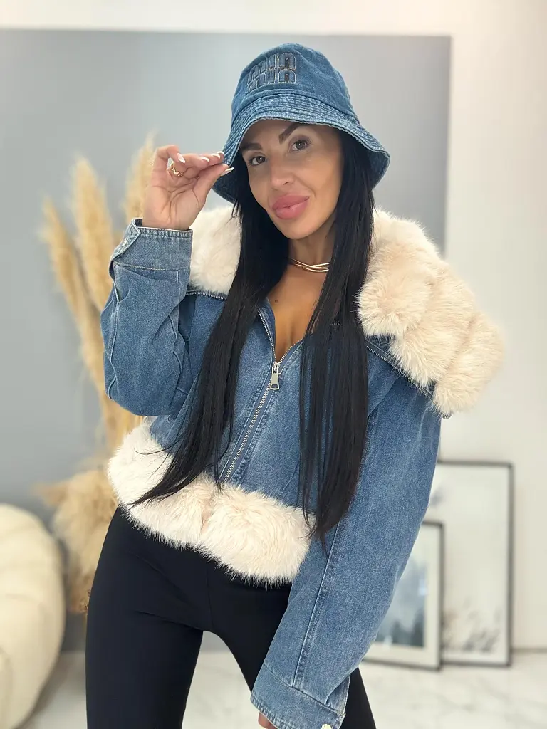 Zateplená denim bunda CLARA