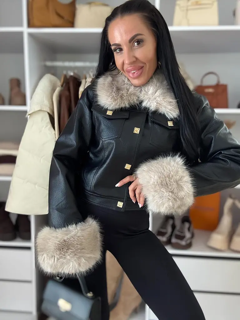 Kožená bunda s kožušinou ANGELLA - next