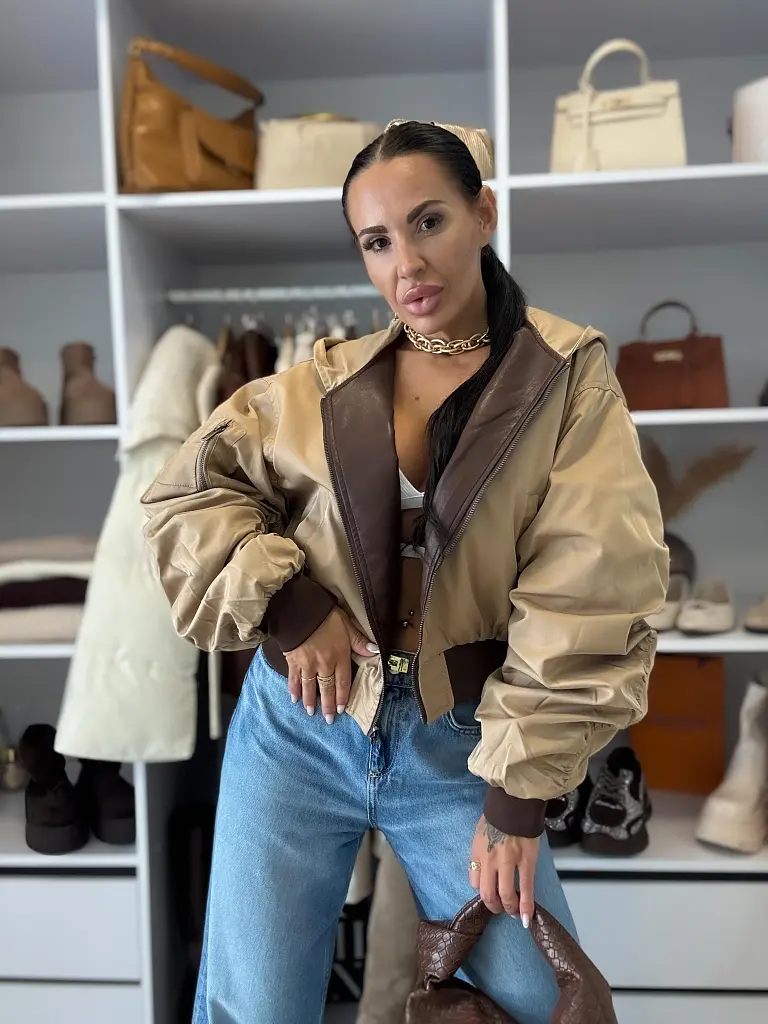 Obojstranná koženková bunda s kapucňou SORENA - next