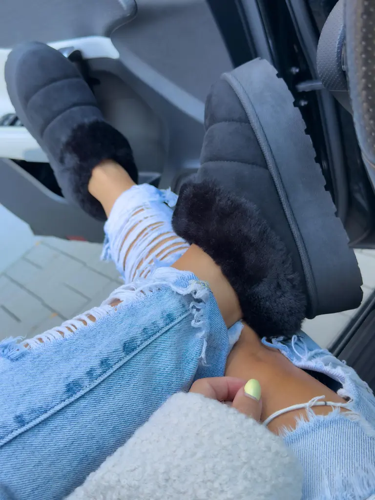 Teplé semišové topánky KASHA+