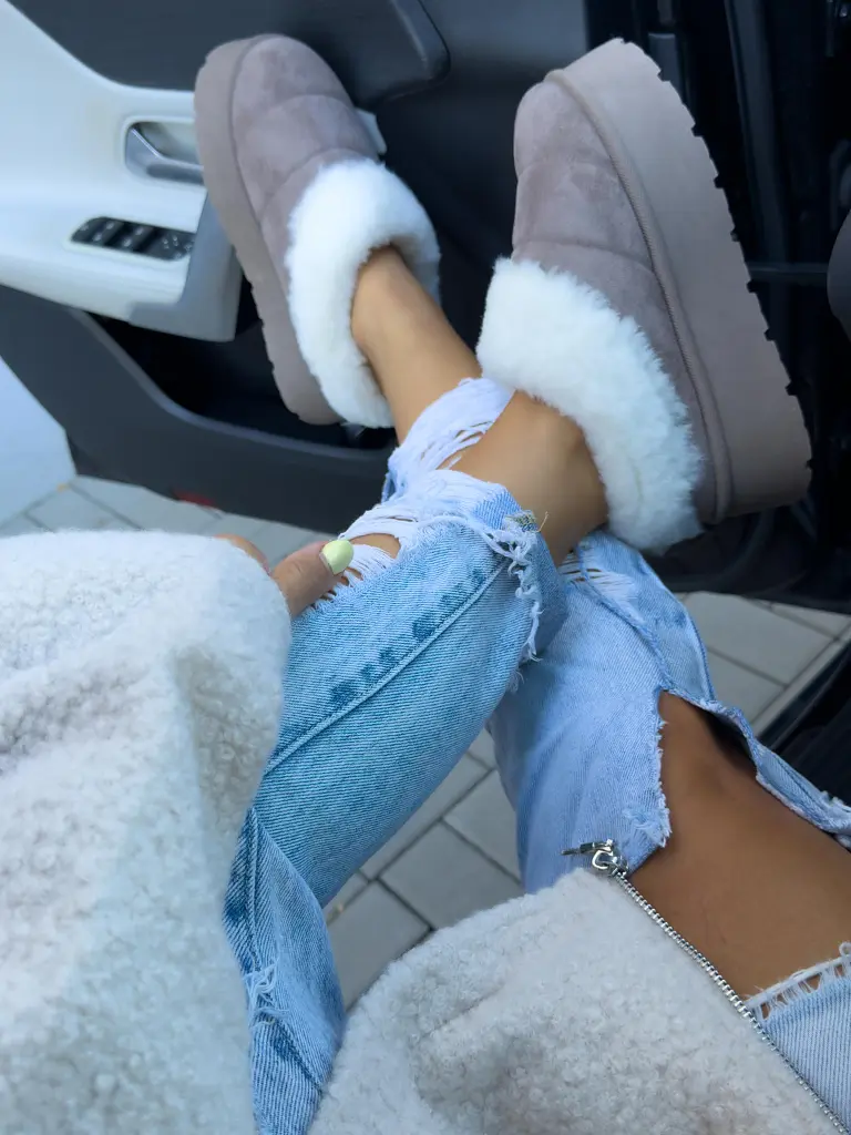 Teplé semišové topánky KASHA+