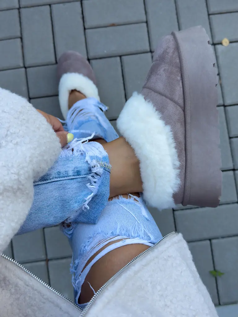 Teplé semišové topánky KASHA- - next