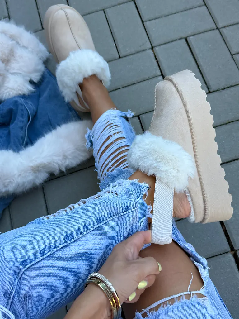 Teplé semišové papuče LETTYNA+