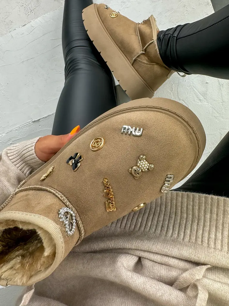 Dámske snehule s ozdobami  KALEB+