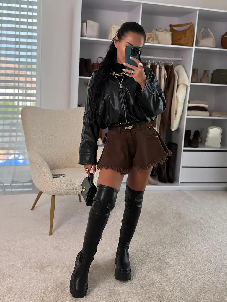 Čierne čižmy nad kolená SHEIRA+ - next