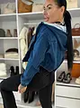 Denim bomber kabát s kapucňou ZEINA