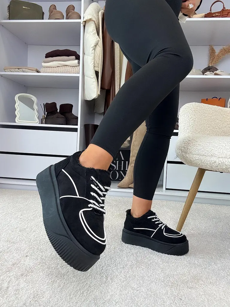 Platformové semišové dámske tenisky HALYNA