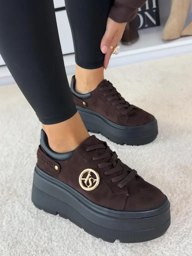 Platformové semišové dámske tenisky PARIA - next