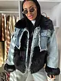 Džínsová bunda s  kožušinou NAYRA