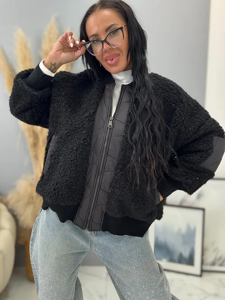 Uzlíkový sveter v štýle bombery RENEE+