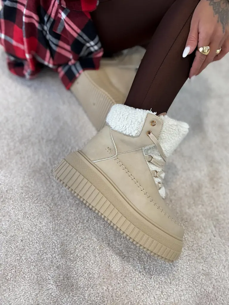 Zateplené platformové členkové tenisky SADIA - next