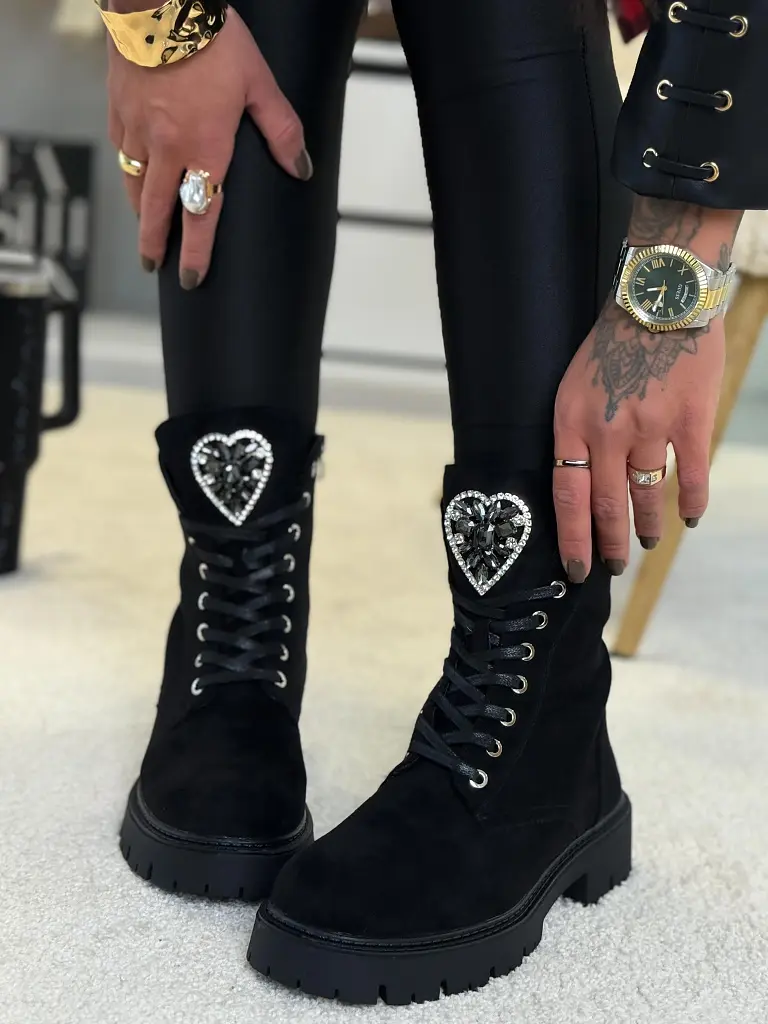 Šnúrovacie čižmy zdobené kamienkami MERANO+ - next