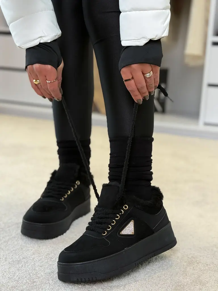 Platformové teddy tenisky KLARYSA-